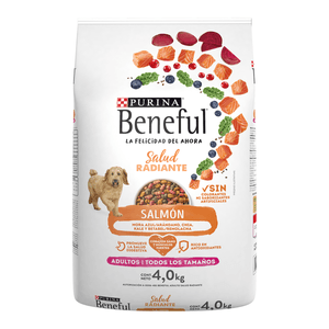 Purina Beneful Salud Radiante Alimento Seco Adultos Todos los Tamaños Salmón Bulto de 4 kg