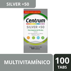 Centrum Multivitaminico Silver +50 con 100 tabletas