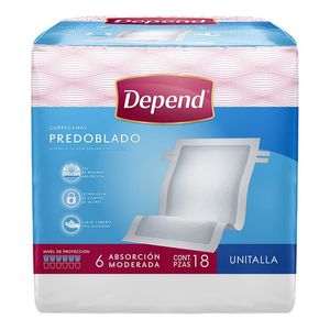 Depend Cubrecamas Predoblado con 18 pz