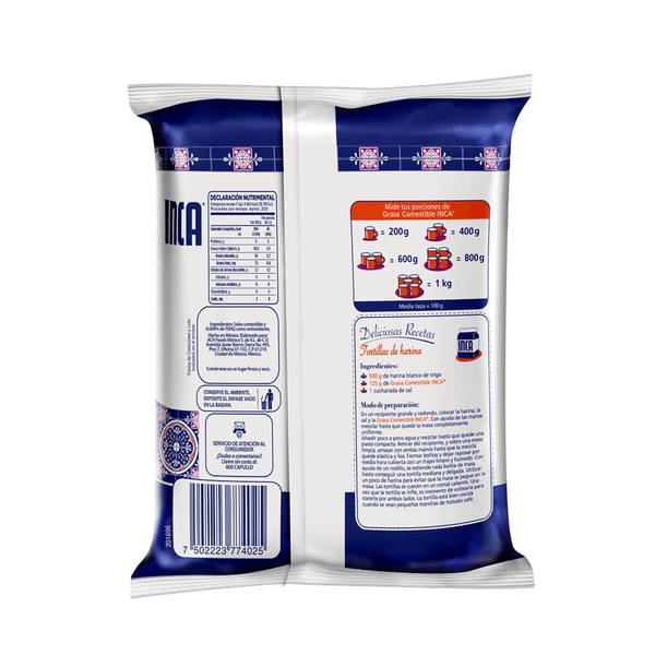 Inca Grasa Comestible 1 Kg - H-E-B México