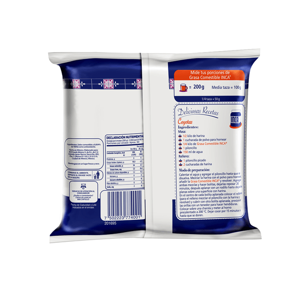 Inca Grasa Comestible 250 g - H-E-B México