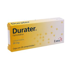 Durater 20 Mg 20 Comprimidos Famotidina 20 Pz