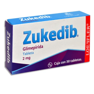 Zukedib Glimepirida 2 mg 30 Tabletas