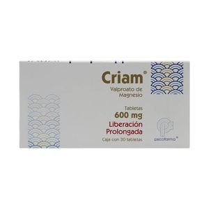 Criam 600 Mg Tab 30 Valproato de Magnesio 30 Pz