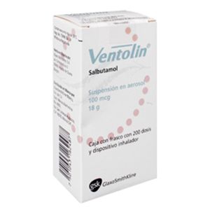 Ventolin 100mcg Susp Dosis 200       Salbutamol 200 Pz