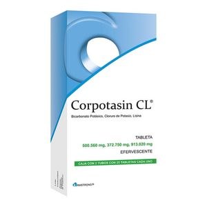 Corpotasin CL caja con 50 tabletas efervescentes