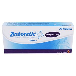 Zestoretic 20 Mg 28 Tabletas 28 Pz