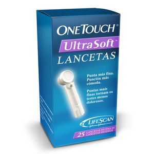 Lancetas Estériles Ultrasoft One Touch 25 Pz