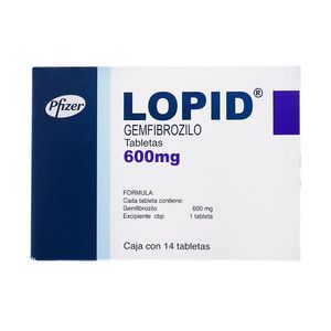 Lopid 600 Mg 14 Tab Gemfibrozilo 14 Pz