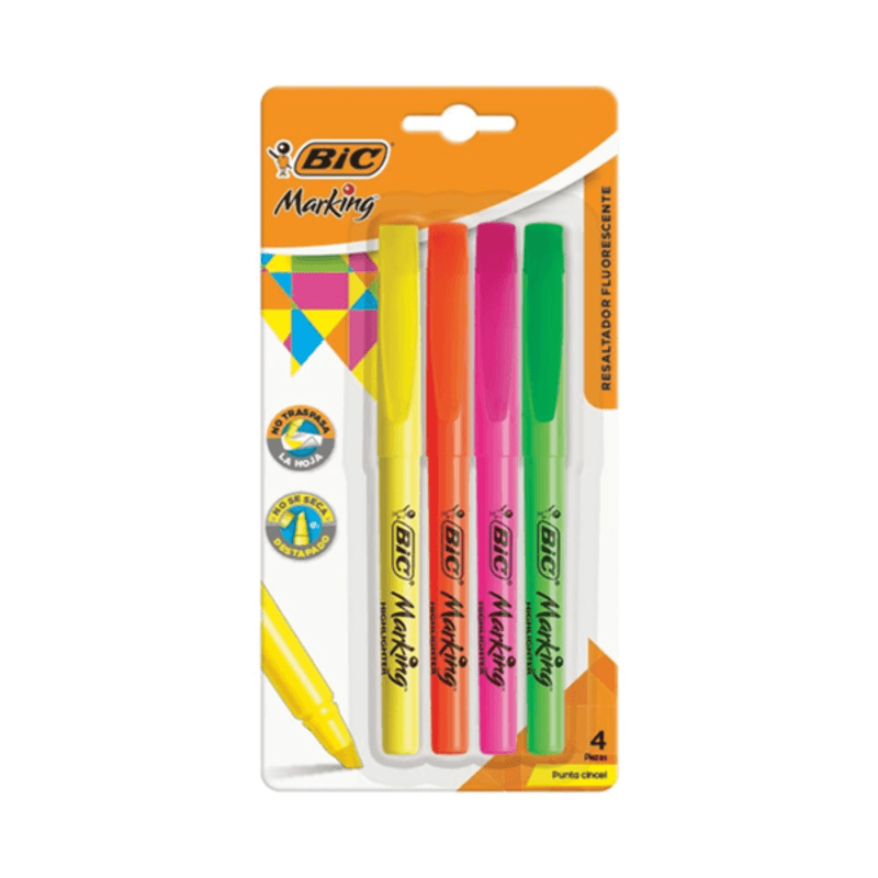 Bic Rotulador Fluorescente 4 Col(Bol3+1) — Ferretería Roure Juni