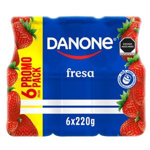 Danone Yogurt Bebible con Fresa 220 g con 6 pz