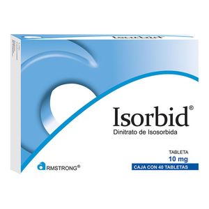 Isorbid caja con 40 tabletas de 10 mg c/u