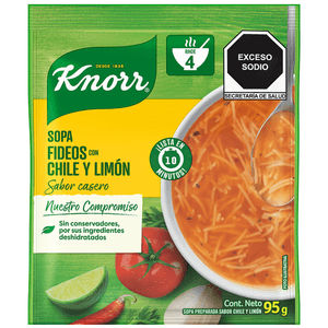 Knorr Sopa de Fideo con Chile y Limón 95 g