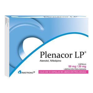 Plenacor L.P. Caja con 10 cápsulas de 50 mg/20 mg c/u