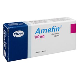 Amefin 100 Mg 3 Tab Quinfamida 3 Pz