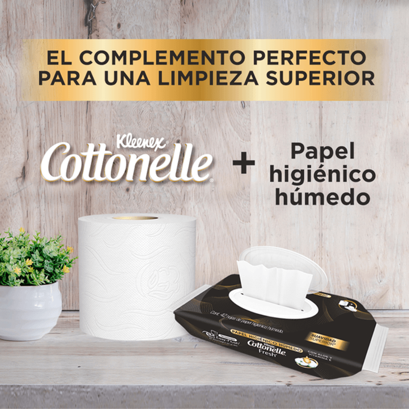 Papel Higiénico Húmedo Kleenex Cottonelle Fresh, 42 Piezas