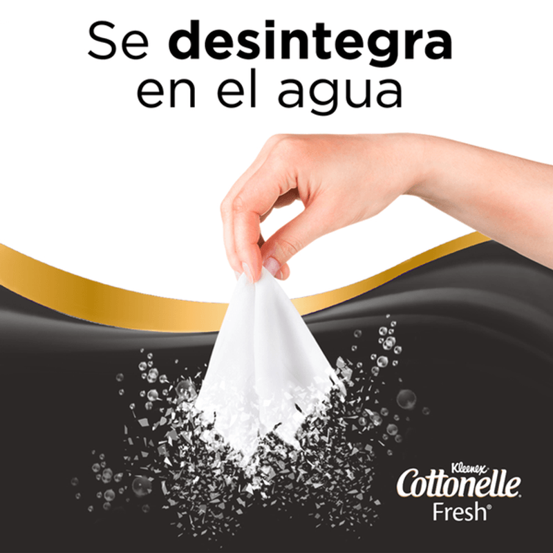 Papel Higiénico Húmedo Kleenex Cottonelle Fresh, 42 Piezas