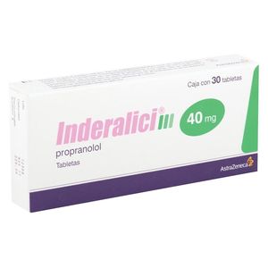 Inderalici 40 Mg 30 Tab Proponalol 30 Pz