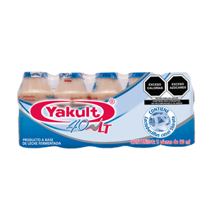 YakuL Fermentados sin Azúcar Pack 400 g Yogurt Disfruta Fresa 145 g