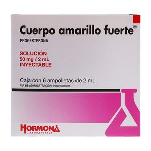 Cuerpo Amarillo Sol. Iny. 6 Ampo 2ml Progesterona 6 Pz