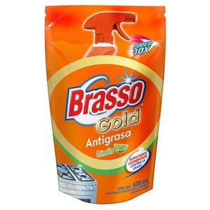 Limpiador Desengrasante para Cocina Brasso Antigrasa Max Limón de 500 ml