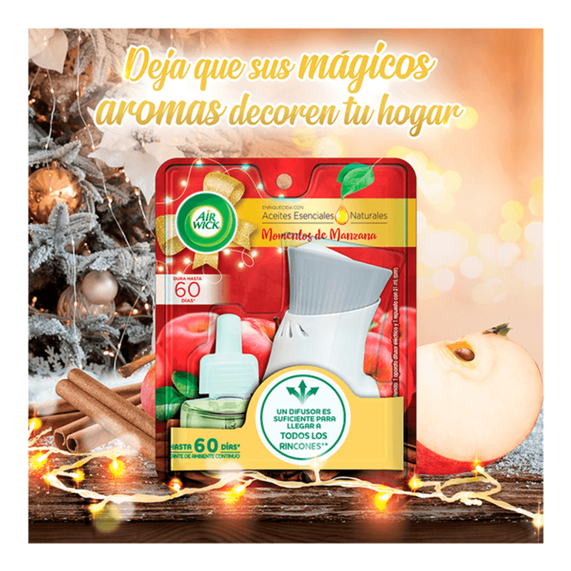 Air Wick Ambientador con Aceites Esenciales 1 Difusor y 9