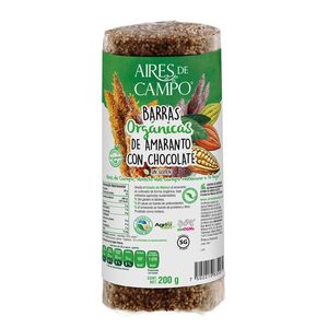 Barras de Amaranto Orgánicas con Chocolate 200 Gr