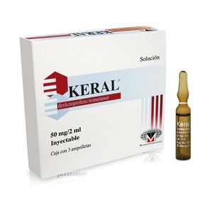 Keral 50 Mg Sol. Iny. 3 Ampo. 2 Ml Dexketoprofeno 3 Pz