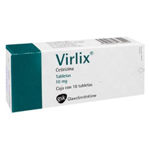 Virlix 10 Mg Tab 10 Cetirizina 10 Pz