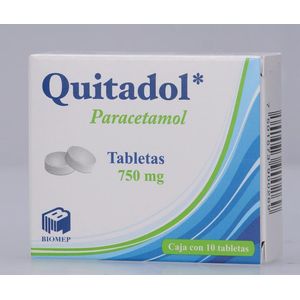 Quitadol  750 Mg 10 Tab Paracetamol Gen 10 Pz