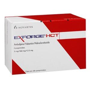 Exforge Hct 5/160/12.5 Mg 28 Comprimidos 28 Pz