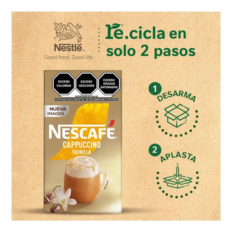 Café Instantáneo Nescafé Cappuccino Vainilla Caja 6 sobres 22 g Cada Uno -  H-E-B México