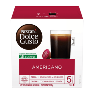 Café en Cápsula Dolce Gusto Americano 16cap 128 Gr