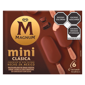 Paletas Magnum Mini Clásicas 6 Pz