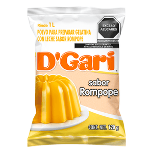 D'Gari Gelatina en Polvo Rompope con Leche 120 g