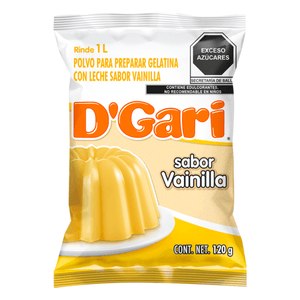 D'Gari Gelatina en Polvo Vainilla con Leche 120 g