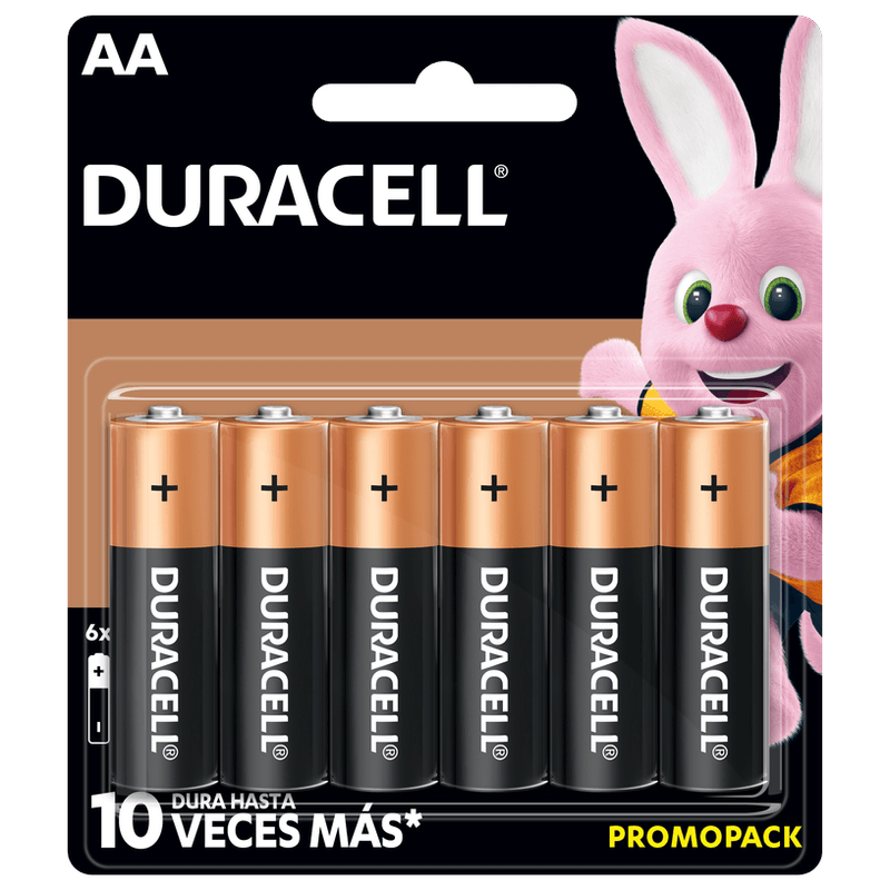 Pilas Recargables Duracell AA, Paquete con 6pz Duracell Pilas Duracell  recargables AA