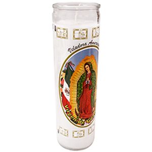 Veladora Virgen de Guadalupe Blanca 1 Pz