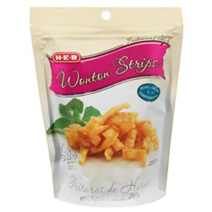 HEB Frituras de Harina Wonton Strips Doypack 99 g