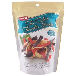 HEB Tiras de Tortilla Tri Color Doypack 99 g