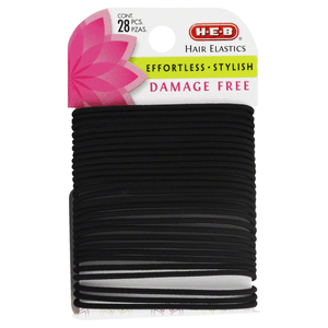 Accesorio Ligas P/Cabello 2.4mm-Delg Neg 28 Pz