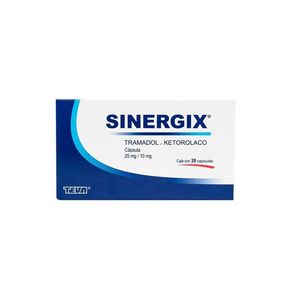 Sinergix 25/10mg Tramadol/Ketorolaco 20 Pz