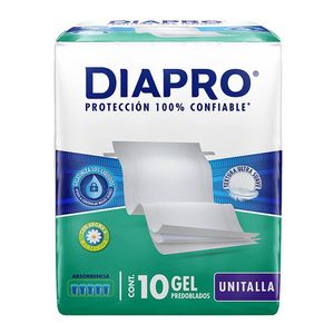 Diapro Protectores Para Adultos Predoblado Unitalla con 10 pz