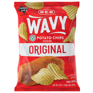 HEB Papas Fritas Wavy Papas Sal 255 g