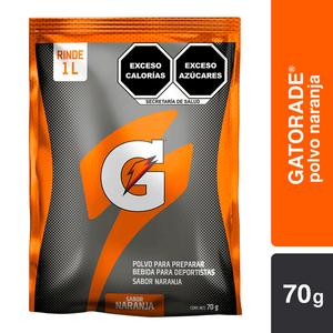 Gatorade Polvo Isotónico Sabor Naranja 70 g