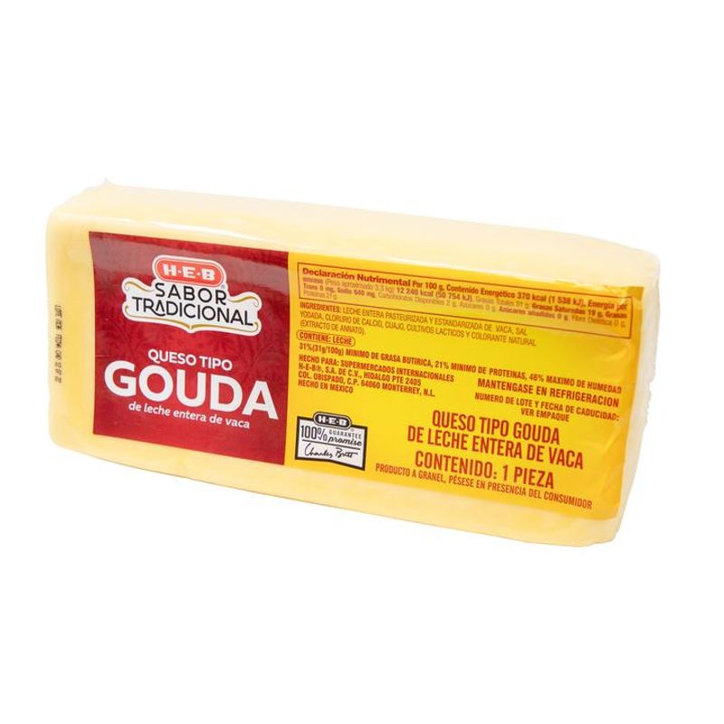 HEB Sabor Tradicional Queso Gouda 1 Kg - Mi Tienda Del Ahorro