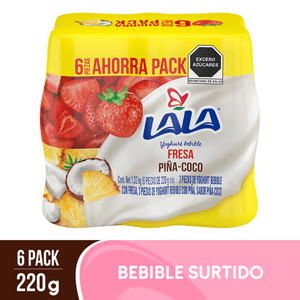 Yogurt Bebible Surtido con 6 pz