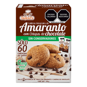 Galletas Amaranto con Chispas de Chocolate 190 Gr