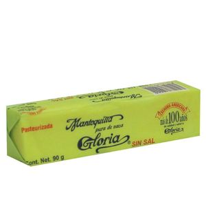 Gloria Mantequilla en Barra Sin Sal 90 g