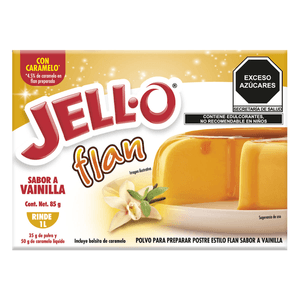 Jello Flan en Polvo Vainilla C/Caramelo 35 g